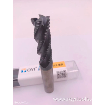 Roughing tungsten carbide end mill